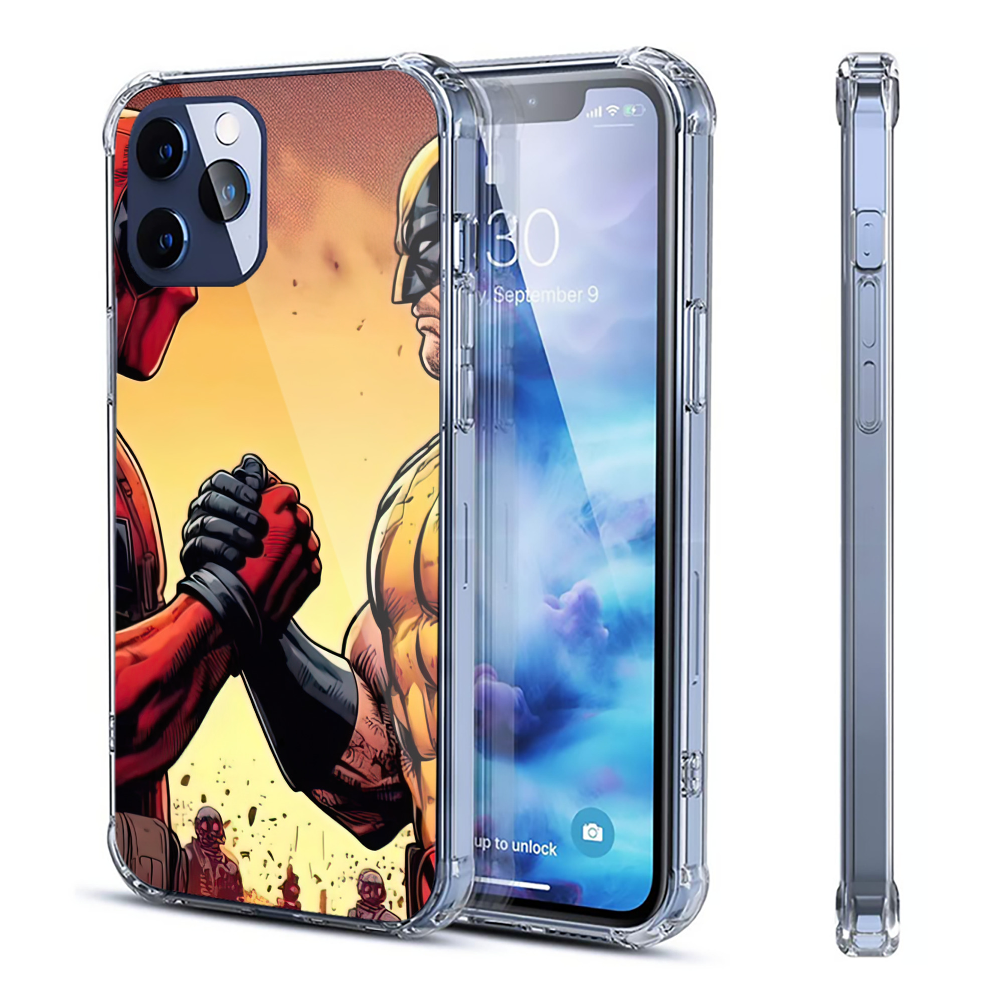 （画像用） Deadpool デッドプール 【iPhone 12シリーズ対応】透明スマホケース（クリアソフトケース）